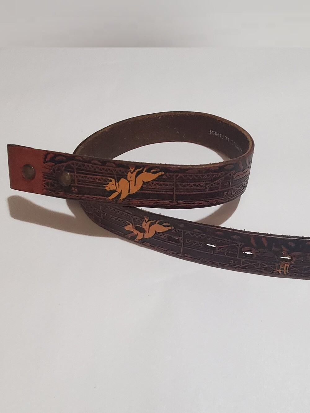 NOCONA BELT BLANK VINTAGE. RODEO THENE . LEATHER KIDS  22